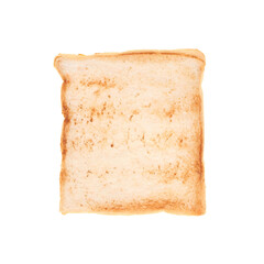 Slices toast bread on white background