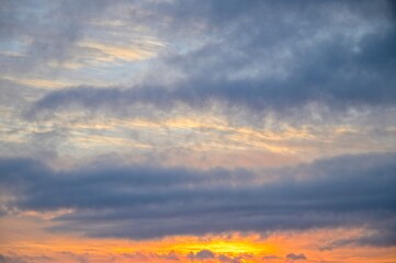 Obraz premium Sunset View from a Medieval Village in Tuscany Italy