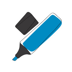 illustration of blue pencil