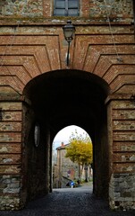 Arch in a Beautiful Ancient Medieval Town in Umbria Italy