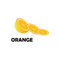 Modern business fresh orange fruit logo, suitable for companies, shops.