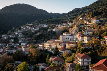 Fototapeta na wymiar Valtesiniko village in Arcadia Greece