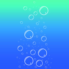 Blue bubbles water for wash element isolated flat cartoon clipart image

