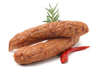 Sausage isolated on white background