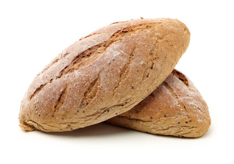 Bread on isolated white background. 