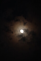Fototapeta na wymiar Full moon in dark night