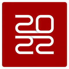 Year 2022 logo with shadow effect