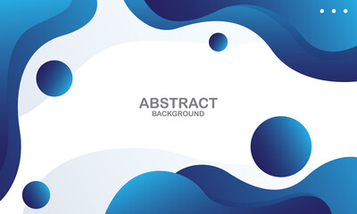 Abstract blue color background. Fluid wavy shapes. Vector illustration