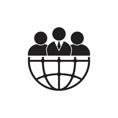 Global business flat icon