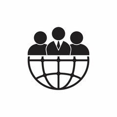 Global business flat icon