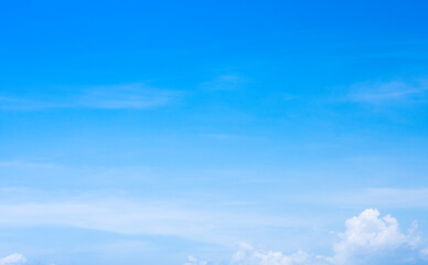 Blue sky in daylight nature background