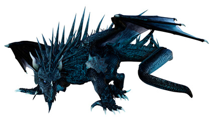 Fototapeta premium 3D Rendering Fairy Tale Dragon on White