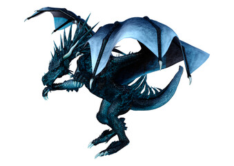 Fototapeta premium 3D Rendering Fairy Tale Dragon on White
