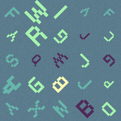 Abstract Geometric Pattern generative computational art illustration