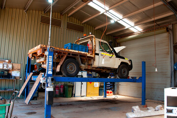 Truck Service Maintenance in Workshop