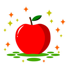 Illustration vector graphic of Apple. Perfect for fruit  based product like Juice , etc.