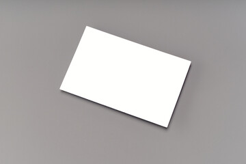 Modern business card mockup template on gray background