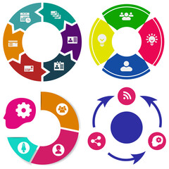 Business infographics. Set of pie chart	
