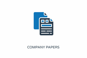 Company Papers icon in vector. Logotype
