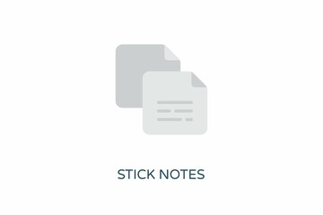 Sticky Notes icon in vector. Logotype