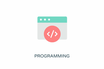 Programming icon in vector. Logotype
