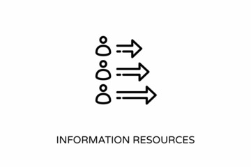 Information Resources icon in vector. Logotype