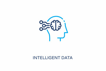 Intelligent Data icon in vector. Logotype