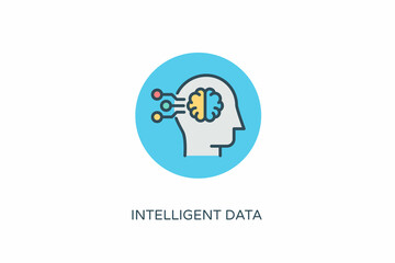 Intelligent Data icon in vector. Logotype