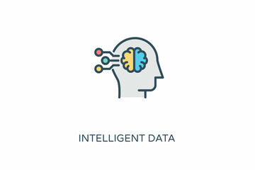 Intelligent Data icon in vector. Logotype