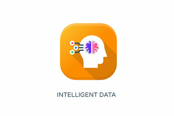 Intelligent Data icon in vector. Logotype