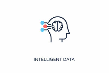 Intelligent Data icon in vector. Logotype