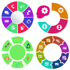 Business infographics. Set of pie chart	
