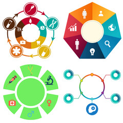 Business infographics. Set of pie chart	