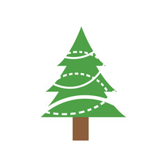 Christmas tree logo ilustration vector design