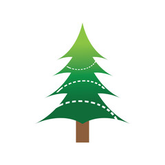 Christmas tree logo ilustration vector design
