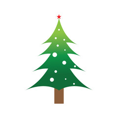 Christmas tree logo ilustration vector design
