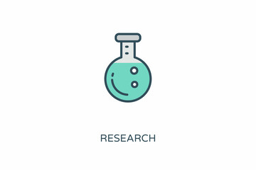 RESEARCH icon in vector. Logotype