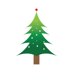 Christmas tree logo ilustration vector design