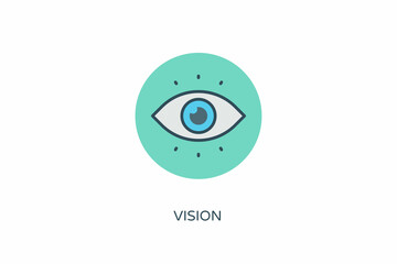 VISION icon in vector. Logotype