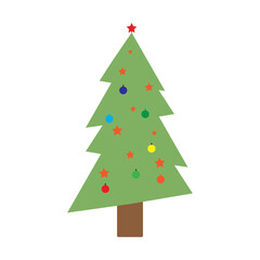 Christmas tree logo ilustration vector design