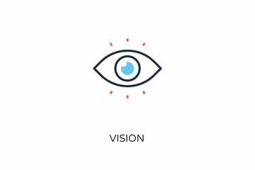 Obraz premium VISION icon in vector. Logotype