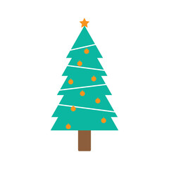 Christmas tree logo ilustration vector design