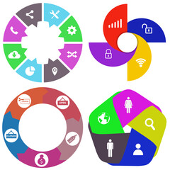 Business infographics. Set of pie chart	