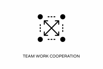 TEAMWORK COOPERATION icon in vector. Logotype