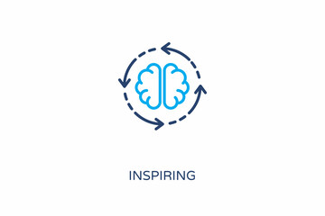 INSPIRING icon in vector. Logotype