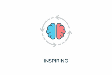 INSPIRING icon in vector. Logotype