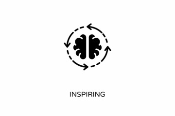 INSPIRING icon in vector. Logotype