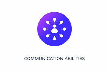 COMMUNICATION ABILITIES icon in vector. Logotype