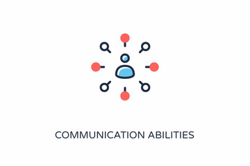 COMMUNICATION ABILITIES icon in vector. Logotype