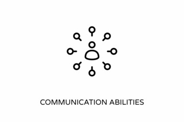 COMMUNICATION ABILITIES icon in vector. Logotype